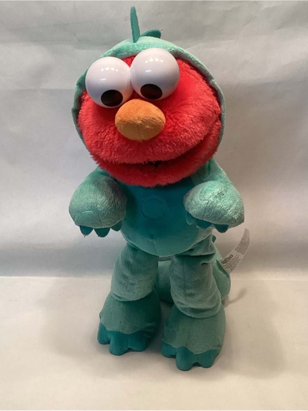 Sesame Street Elmo Dinosaur Costume Dino Stomp Plush Toy Interactive Dance WORKS